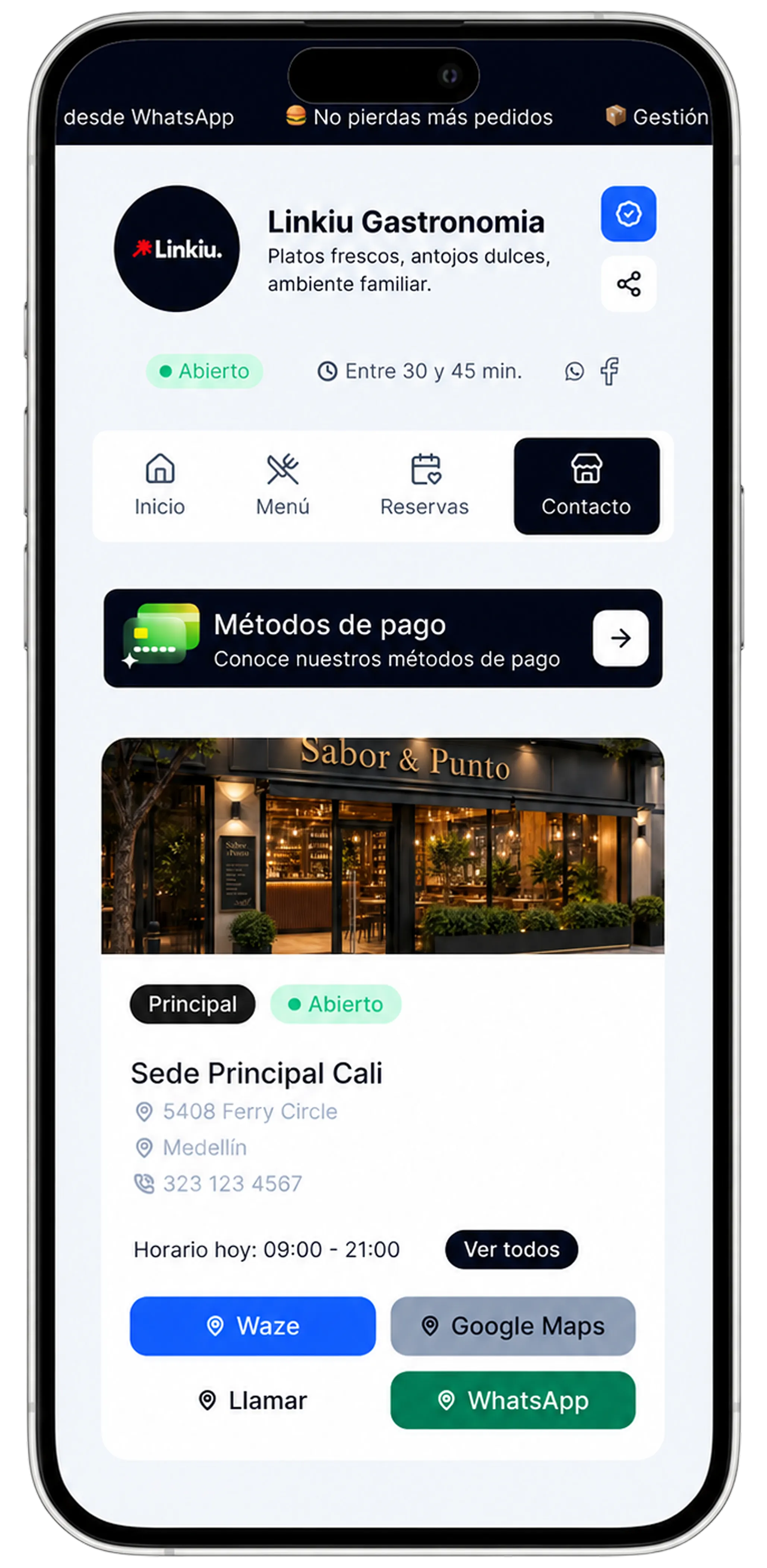 Sedes y contacto